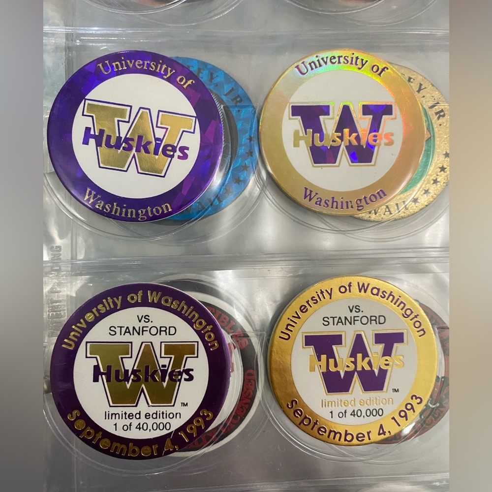 UW Huskies Vintage Rare Pogs University of Washington